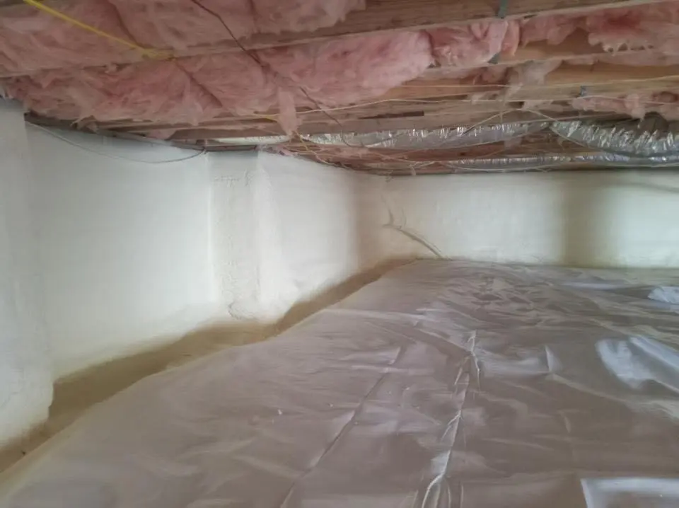 Crawl space encapsulation with closed-cell spray foam for Attic Insulation in San Jose